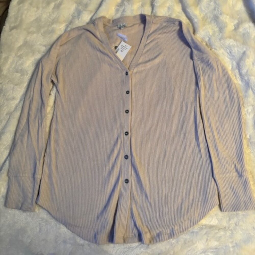 Kismet Beige Casual Cardigan Knit V-Neck Sweater Ladies Size XSmall NWT
